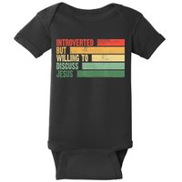 Trendy Introverted But Willing To Discuss Jesus Baby Bodysuit