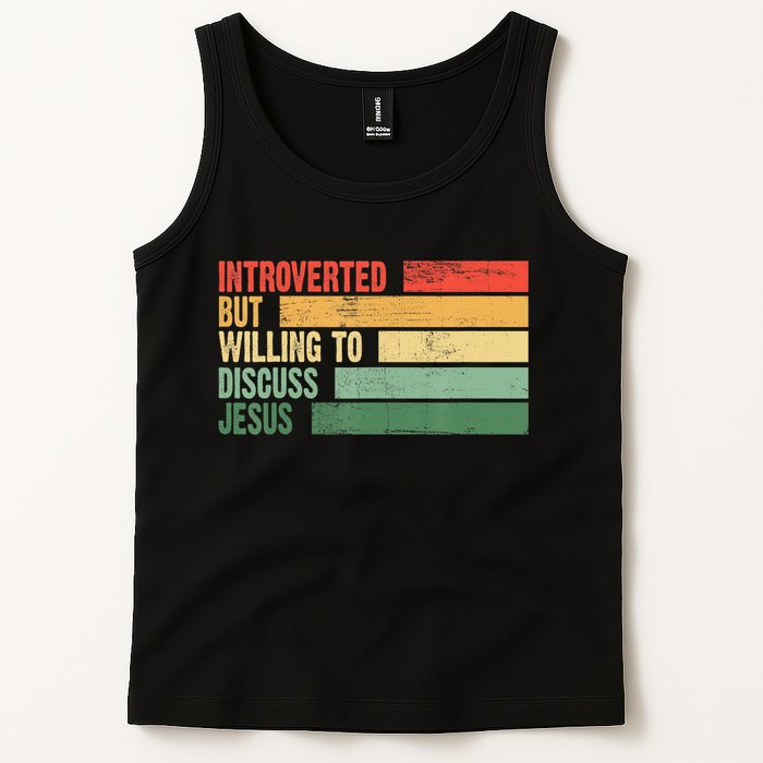 Trendy Introverted But Willing To Discuss Jesus Tank Top