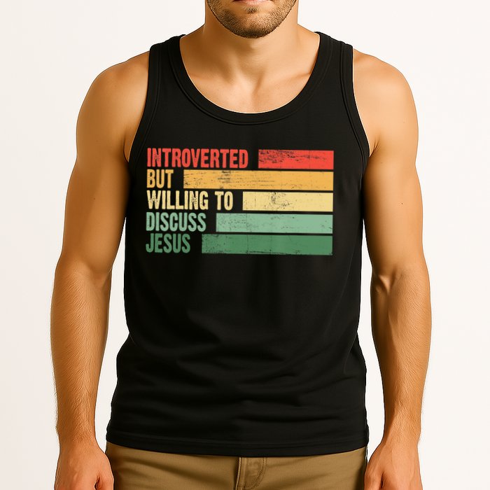 Trendy Introverted But Willing To Discuss Jesus Tank Top