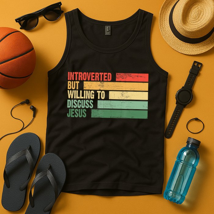 Trendy Introverted But Willing To Discuss Jesus Tank Top