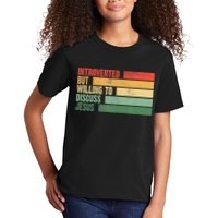 Trendy Introverted But Willing To Discuss Jesus Kids T-Shirt