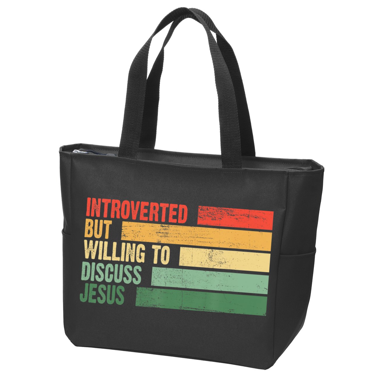 Trendy Introverted But Willing To Discuss Jesus Zip Tote Bag