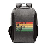 Trendy Introverted But Willing To Discuss Jesus Vector Backpack