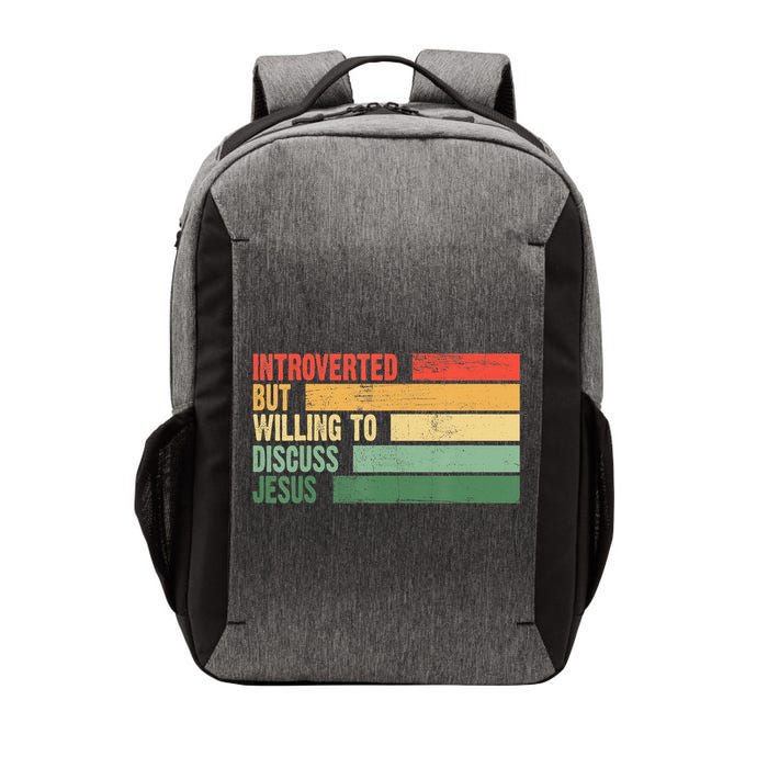 Trendy Introverted But Willing To Discuss Jesus Vector Backpack