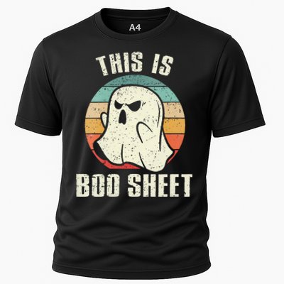 This Is Boo Sheet Funny Halloween Ghost Bedsheet Pun Cooling Performance Crew T-Shirt