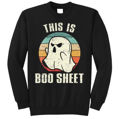 This Is Boo Sheet Funny Halloween Ghost Bedsheet Pun Sweatshirt