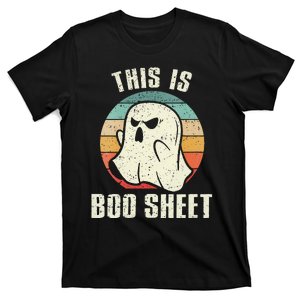 This Is Boo Sheet Funny Halloween Ghost Bedsheet Pun T-Shirt