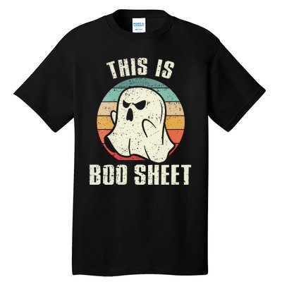 This Is Boo Sheet Funny Halloween Ghost Bedsheet Pun Tall T-Shirt