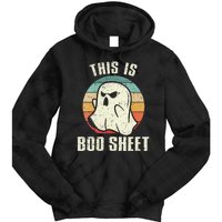 This Is Boo Sheet Funny Halloween Ghost Bedsheet Pun Tie Dye Hoodie