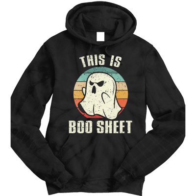 This Is Boo Sheet Funny Halloween Ghost Bedsheet Pun Tie Dye Hoodie