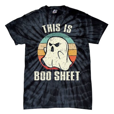 This Is Boo Sheet Funny Halloween Ghost Bedsheet Pun Tie-Dye T-Shirt