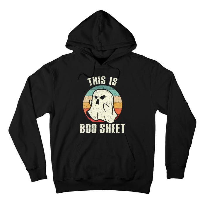 This Is Boo Sheet Funny Halloween Ghost Bedsheet Pun Tall Hoodie