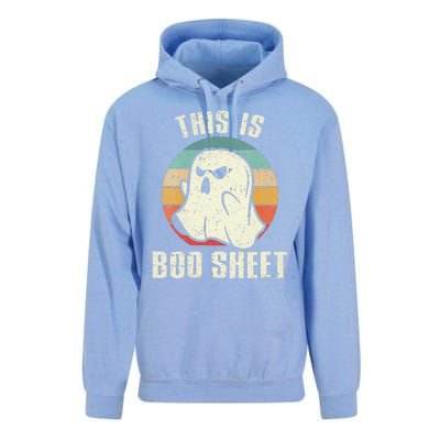 This Is Boo Sheet Funny Halloween Ghost Bedsheet Pun Unisex Surf Hoodie