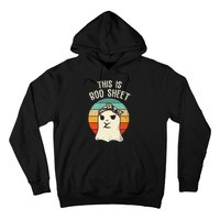 This Is Boo Sheet Ghost Retro Ghost Halloween Leopard Women Hoodie