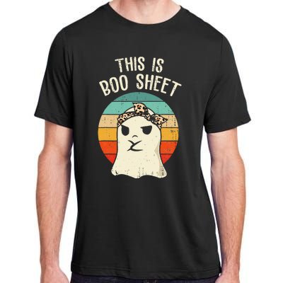 This Is Boo Sheet Ghost Retro Ghost Halloween Leopard Women Adult ChromaSoft Performance T-Shirt