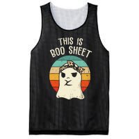 This Is Boo Sheet Ghost Retro Ghost Halloween Leopard Women Mesh Reversible Basketball Jersey Tank