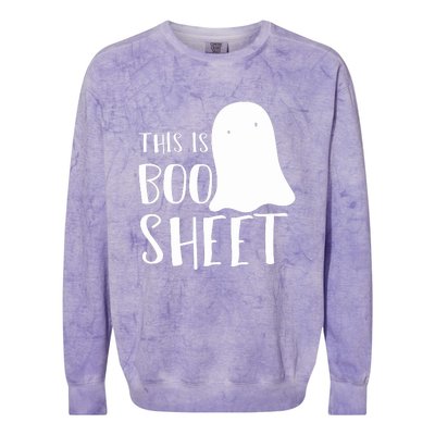 This Is Boo Sheet Ghost Retro Halloween Costume Colorblast Crewneck Sweatshirt