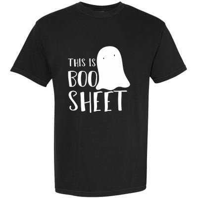 This Is Boo Sheet Ghost Retro Halloween Costume Garment-Dyed Heavyweight T-Shirt