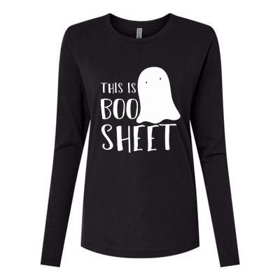 This Is Boo Sheet Ghost Retro Halloween Costume Womens Cotton Relaxed Long Sleeve T-Shirt