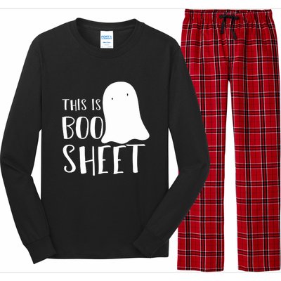 This Is Boo Sheet Ghost Retro Halloween Costume Long Sleeve Pajama Set