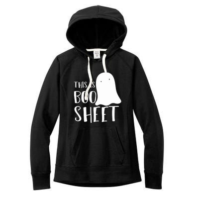 This Is Boo Sheet Ghost Retro Halloween Costume Women's Fleece Hoodie