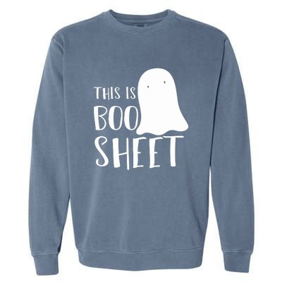 This Is Boo Sheet Ghost Retro Halloween Costume Garment-Dyed Sweatshirt