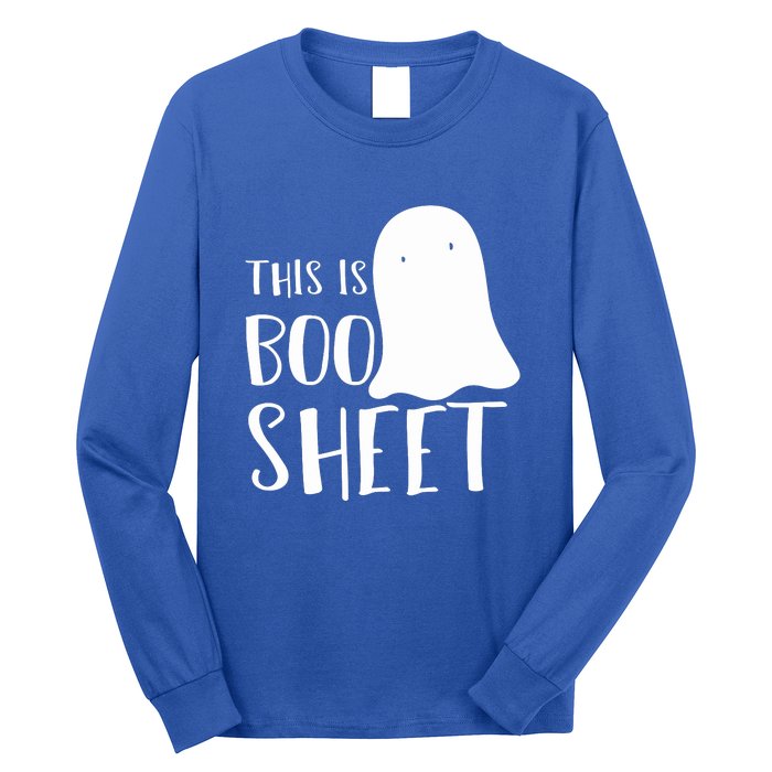 This Is Boo Sheet Ghost Retro Halloween Costume Long Sleeve Shirt