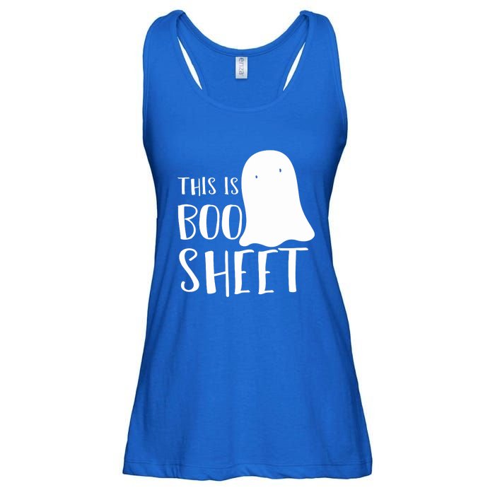 This Is Boo Sheet Ghost Retro Halloween Costume Ladies Essential Flowy Tank