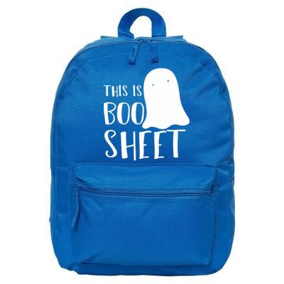 This Is Boo Sheet Ghost Retro Halloween Costume 16 in Basic Backpack