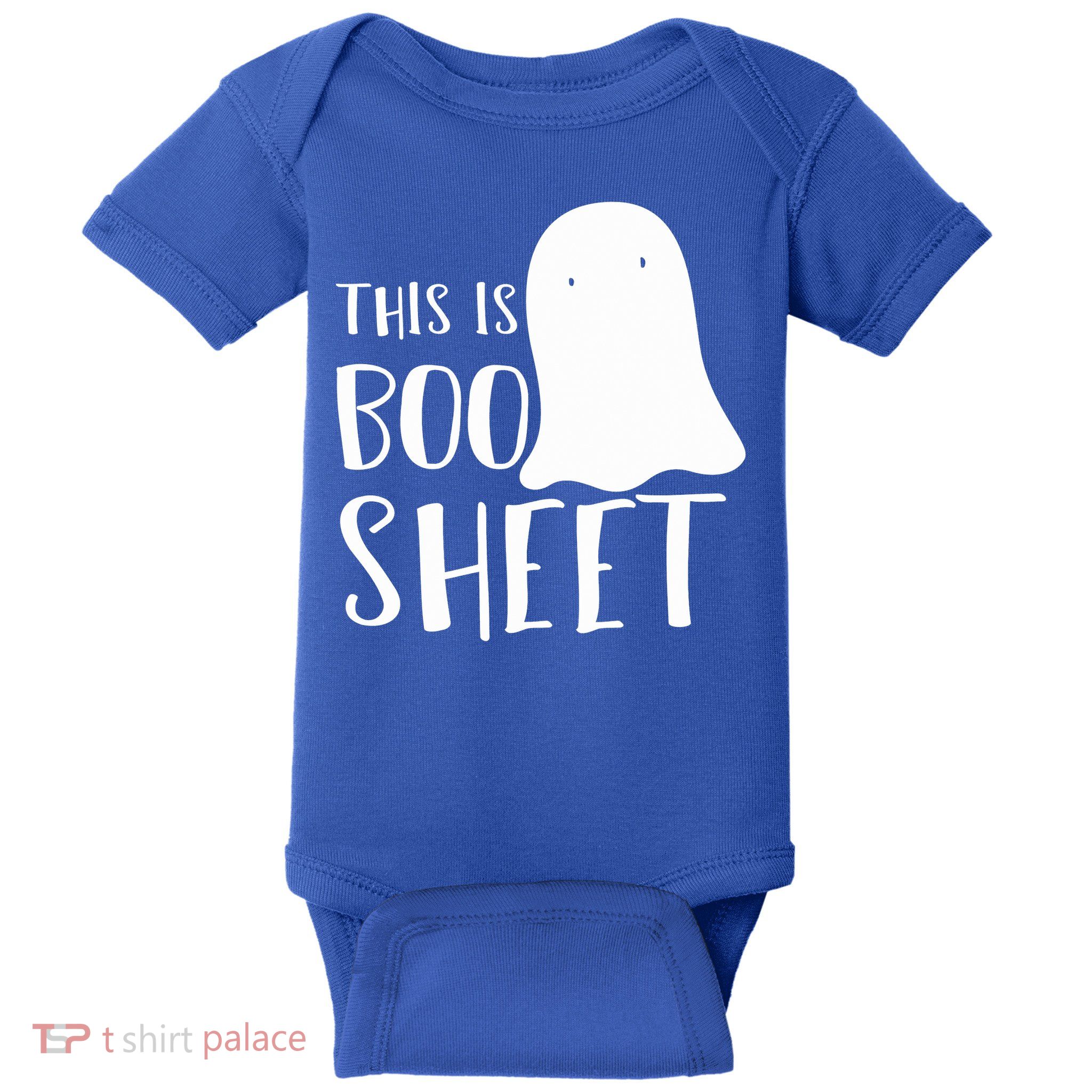 This Is Boo Sheet Ghost Retro Halloween Costume Baby Bodysuit