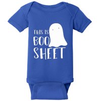 This Is Boo Sheet Ghost Retro Halloween Costume Baby Bodysuit