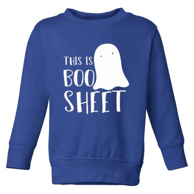 This Is Boo Sheet Ghost Retro Halloween Costume Toddler Sweatshirt