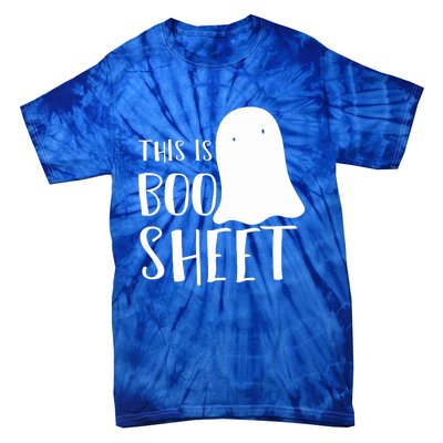 This Is Boo Sheet Ghost Retro Halloween Costume Tie-Dye T-Shirt