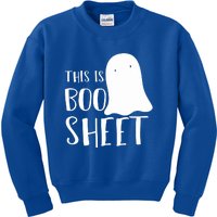 This Is Boo Sheet Ghost Retro Halloween Costume Kids Sweatshirt