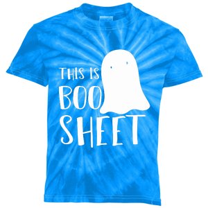 This Is Boo Sheet Ghost Retro Halloween Costume Kids Tie-Dye T-Shirt