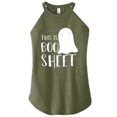 This Is Boo Sheet Ghost Retro Halloween Costume Women's Perfect Tri Rocker Tank