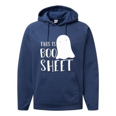 This Is Boo Sheet Ghost Retro Halloween Costume Performance Fleece Hoodie