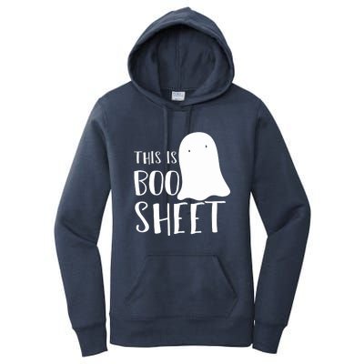 This Is Boo Sheet Ghost Retro Halloween Costume Women's Pullover Hoodie