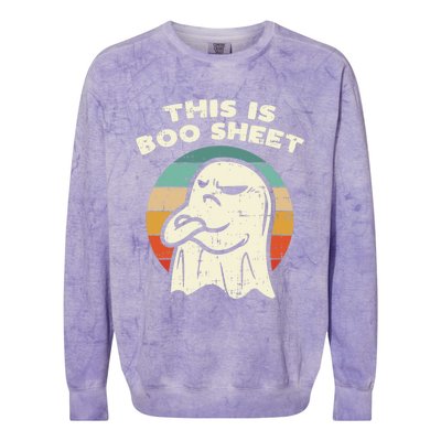 This Is Boo Sheet Ghost Retro Halloween Costume Colorblast Crewneck Sweatshirt