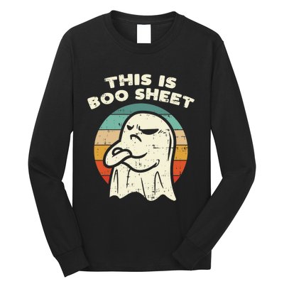 This Is Boo Sheet Ghost Retro Halloween Costume Long Sleeve Shirt