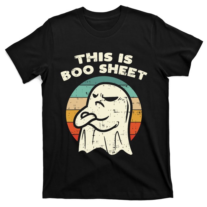 This Is Boo Sheet Ghost Retro Halloween Costume T-Shirt