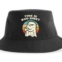 This Is Boo Sheet Ghost Retro Halloween Costume Sustainable Bucket Hat