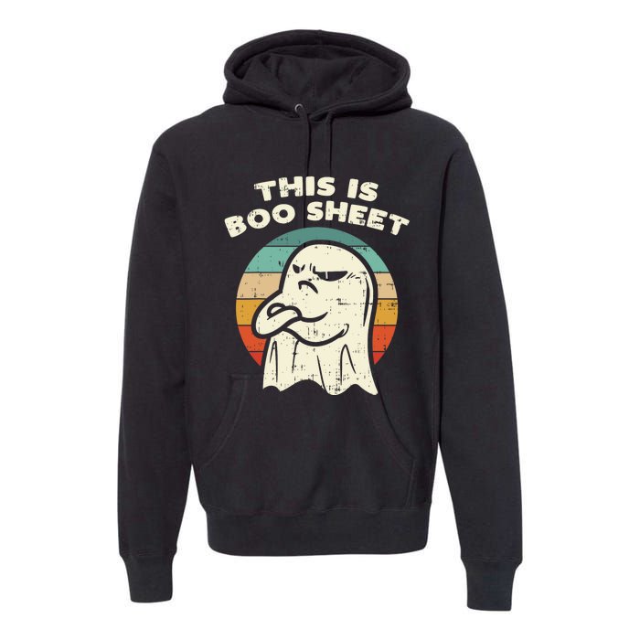 This Is Boo Sheet Ghost Retro Halloween Costume Premium Hoodie