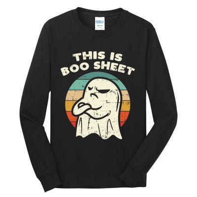 This Is Boo Sheet Ghost Retro Halloween Costume Tall Long Sleeve T-Shirt