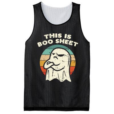 This Is Boo Sheet Ghost Retro Halloween Costume Mesh Reversible Basketball Jersey Tank