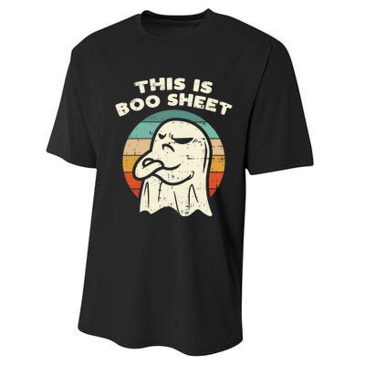 This Is Boo Sheet Ghost Retro Halloween Costume Performance Sprint T-Shirt