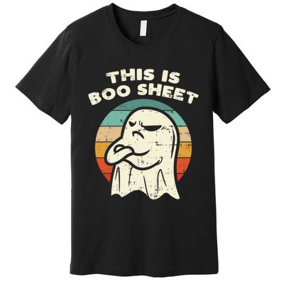 This Is Boo Sheet Ghost Retro Halloween Costume Premium T-Shirt