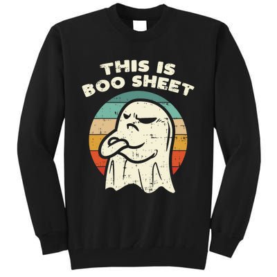 This Is Boo Sheet Ghost Retro Halloween Costume Tall Sweatshirt