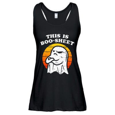 This Is Boosheet Halloween Ghost Costume Retro Groovy Ladies Essential Flowy Tank