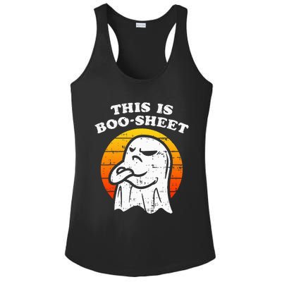 This Is Boosheet Halloween Ghost Costume Retro Groovy Ladies PosiCharge Competitor Racerback Tank